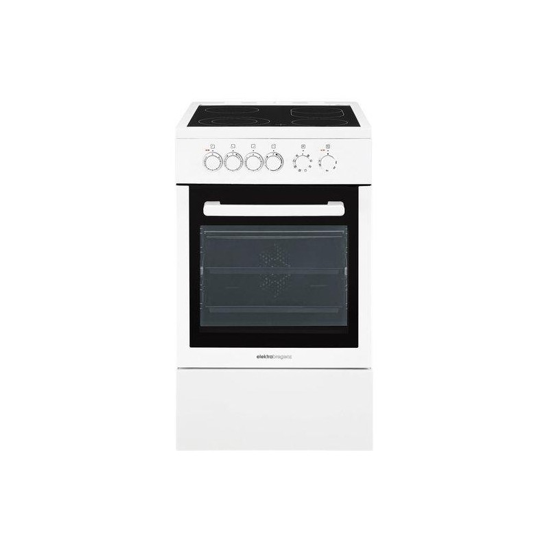 Elektra Bregenz HSC 51082 W Elektroherd mit Glaskeramik-Kochfeld